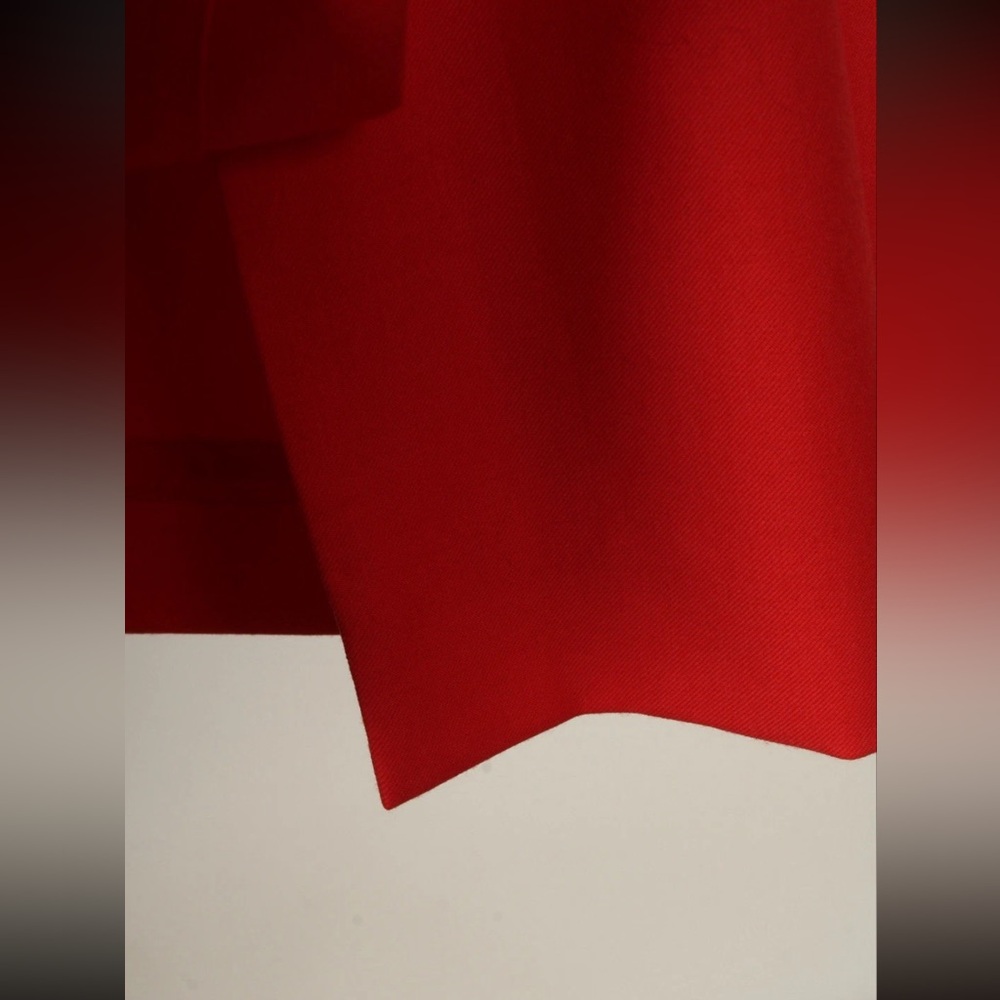 J. Crew Dress Women’s 2 Red Sheath Ruffle Sleeveless Lined Midi Wool Blend - Picture 8 of 11
